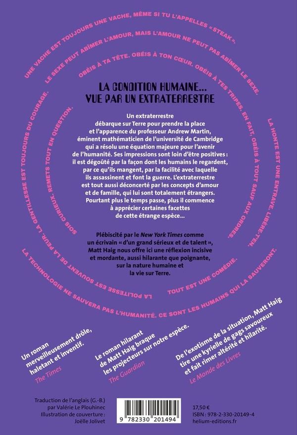 Quatrième de couverture de « Humains »