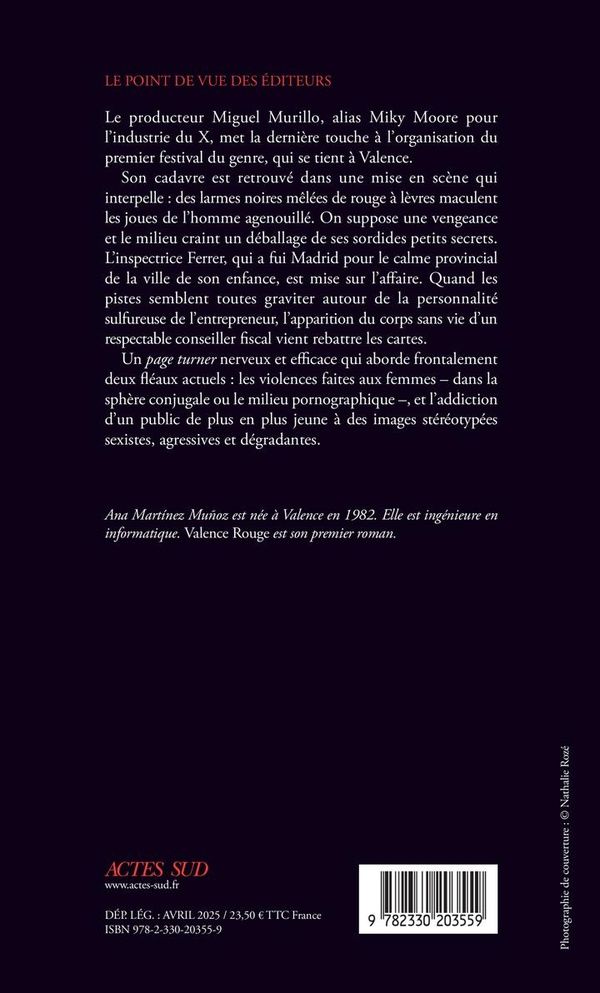 Quatrième de couverture de « Valence rouge »