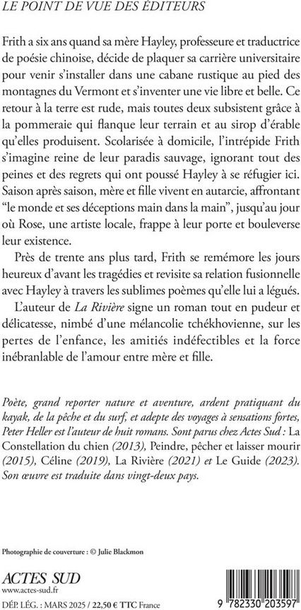 Quatrième de couverture de « La pommeraie »