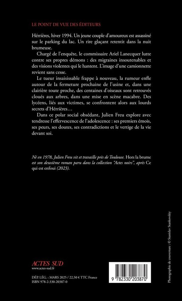 Quatrième de couverture de « Hors la brume : roman »