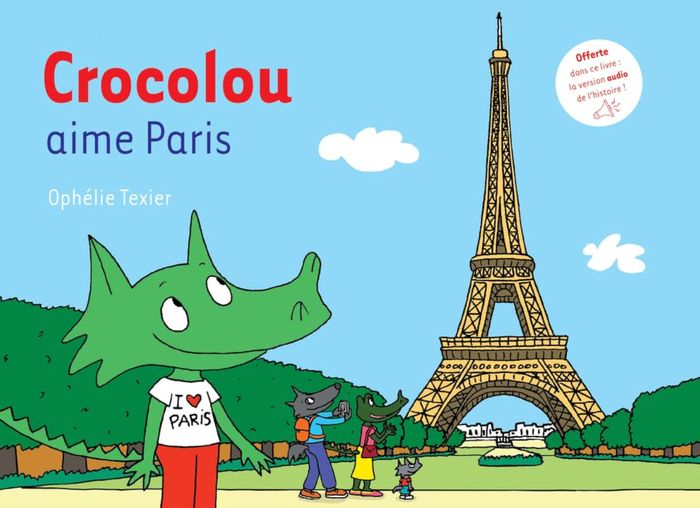 Couverture du livre « Crocolou aime Paris », librairie Les Contes Infusés à Corte