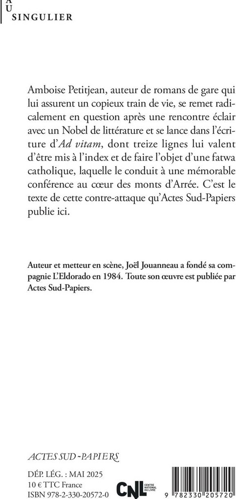 Quatrième de couverture de « Couper Cabèche »