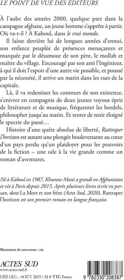 Quatrième de couverture de « Rattraper l'horizon : roman »