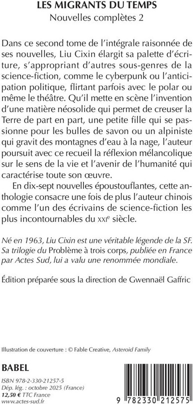 Quatrième de couverture de « LES MIGRANTS DU TEMPS - NOUVELLES COMPLETES 2 »