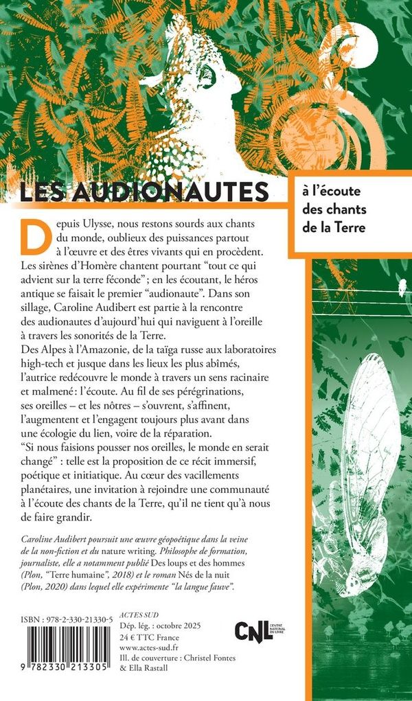 Quatrième de couverture de « Les audionautes : à l'écoute des chants de la Terre »