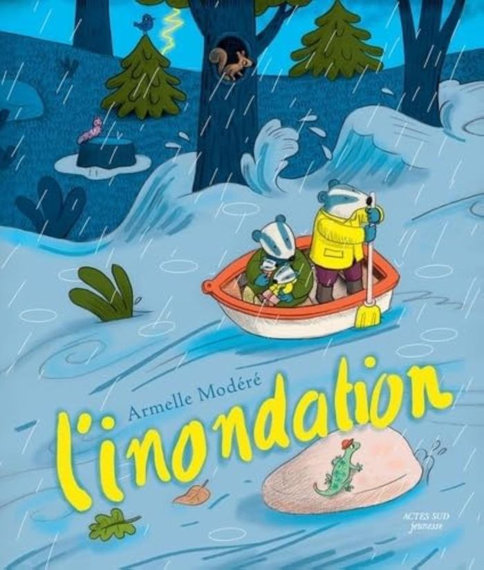 Couverture du livre « L'inondation » de Armelle Modéré, librairie Les Contes Infusés à Corte