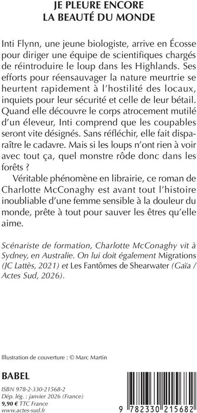 Quatrième de couverture de « JE PLEURE ENCORE LA BEAUTE DU MONDE »