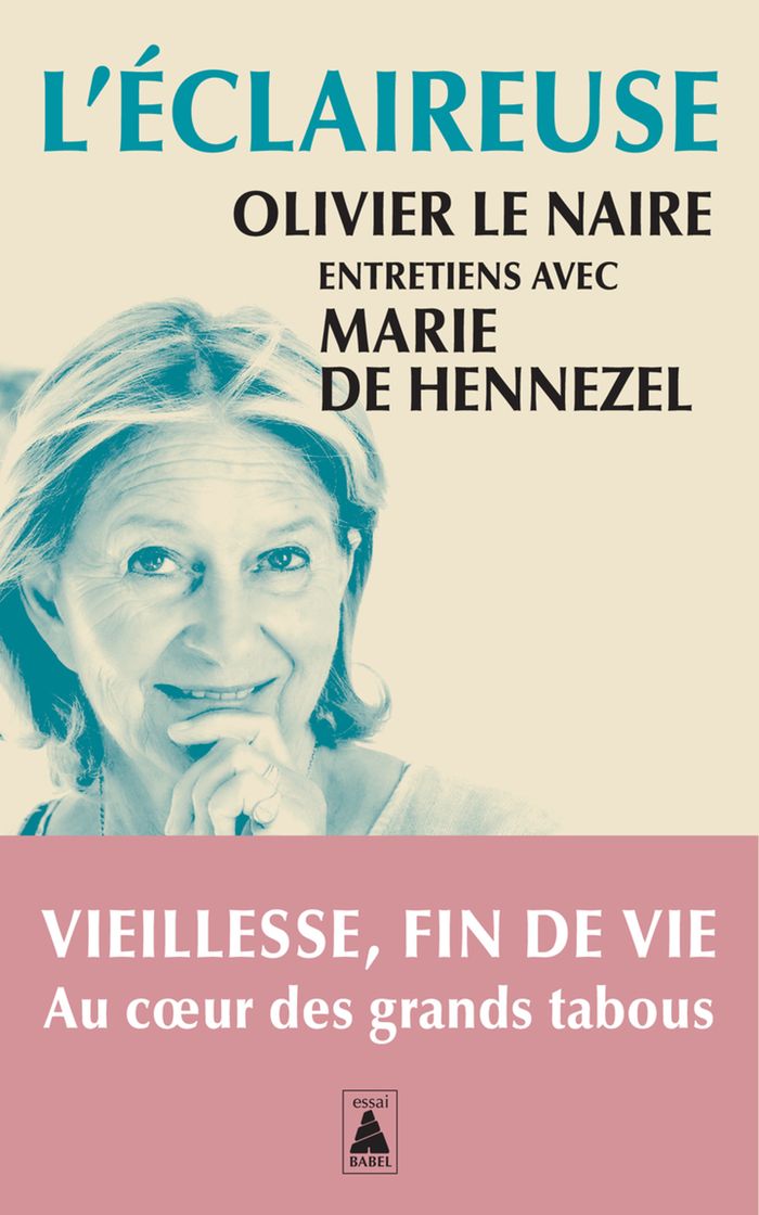 Couverture du livre « L'éclaireuse : entretiens avec Marie de Hennezel » de Marie de Hennezel, librairie Les Contes Infusés à Corte