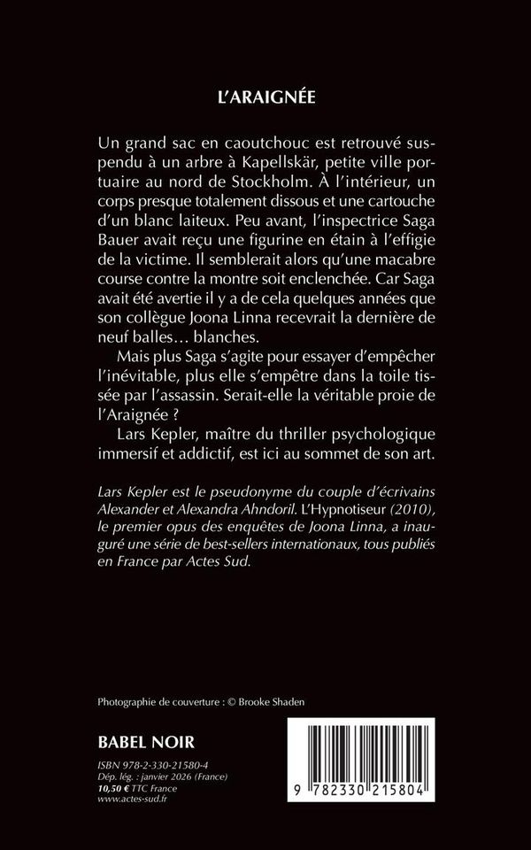 Quatrième de couverture de « L'araignée »