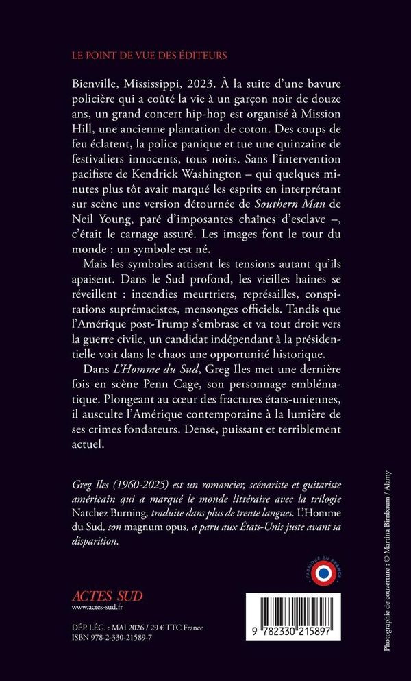 Quatrième de couverture de « L'HOMME DU SUD »