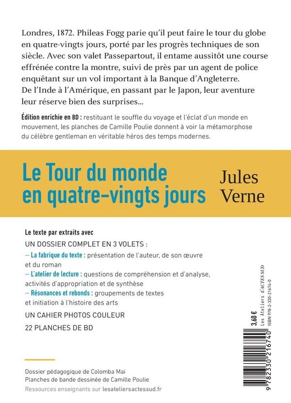 Quatrième de couverture de « Le tour du monde en quatre-vingts jours »