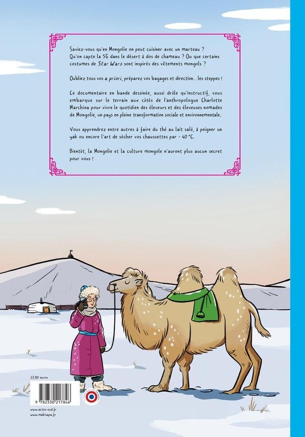 Quatrième de couverture de « Mongolie : mon chameau s'appelle Charlotte »