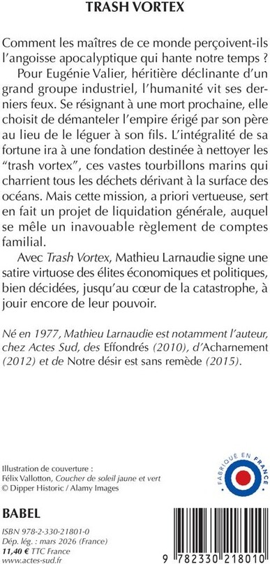 Quatrième de couverture de « Trash vortex »
