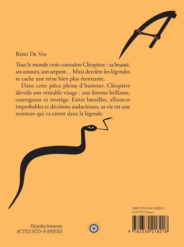 Quatrième de couverture de « Cléopâtre »