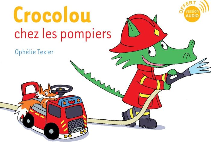 Couverture du livre « Crocolou chez les pompiers » de Ophélie Texier, librairie Les Contes Infusés à Corte