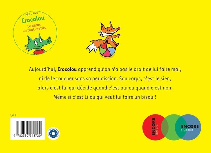 Quatrième de couverture de « Crocolou, mon corps c'est le mien ! »