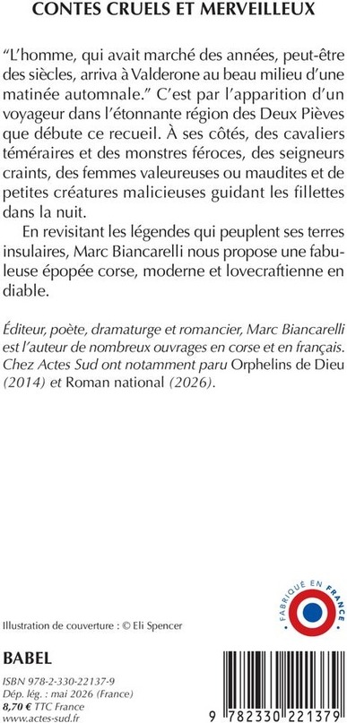 Quatrième de couverture de « CONTES CRUELS ET MERVEILLEUX »
