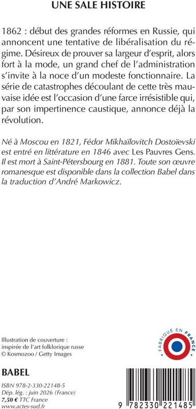 Quatrième de couverture de « UNE SALE HISTOIRE »