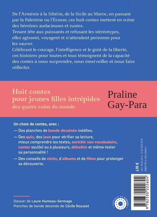 Quatrième de couverture de « Huit contes pour jeunes filles intrépides »