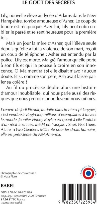 Quatrième de couverture de « LE GOUT DES SECRETS »