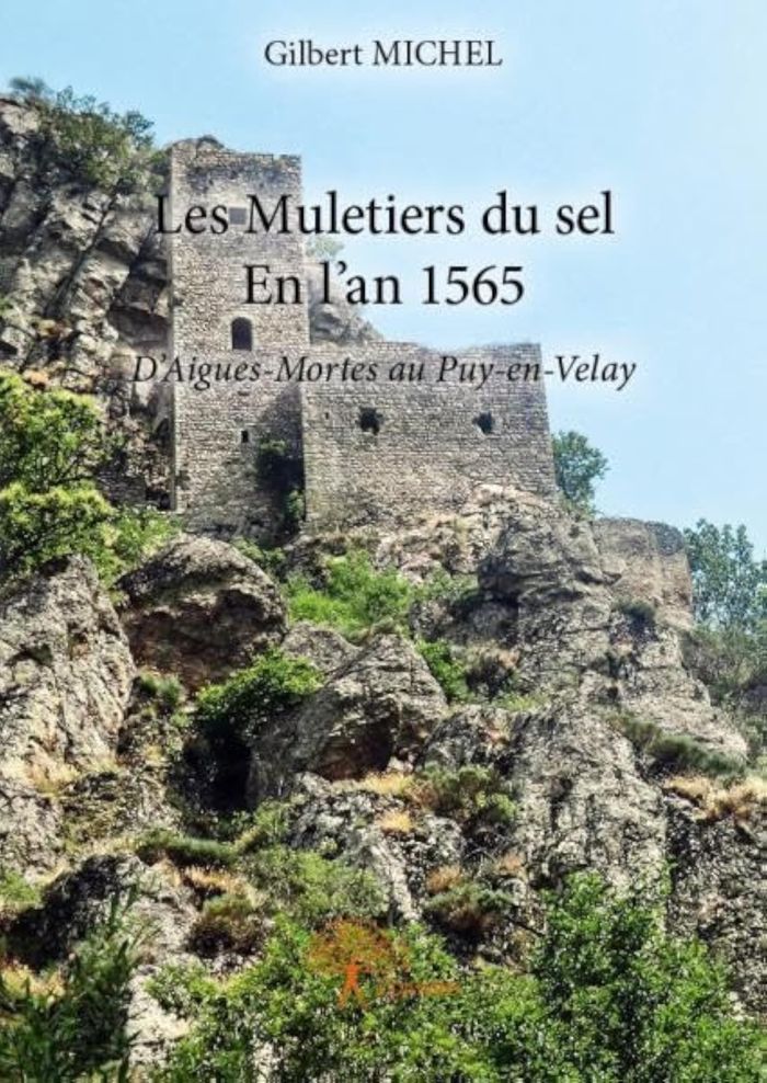 Couverture du livre « LES MULETIERS DU SEL - EN L AN 1565 - D AIGUES-MORTES AU PUY-EN-VELAY » de Gilbert Michel, librairie Les Contes Infusés à Corte