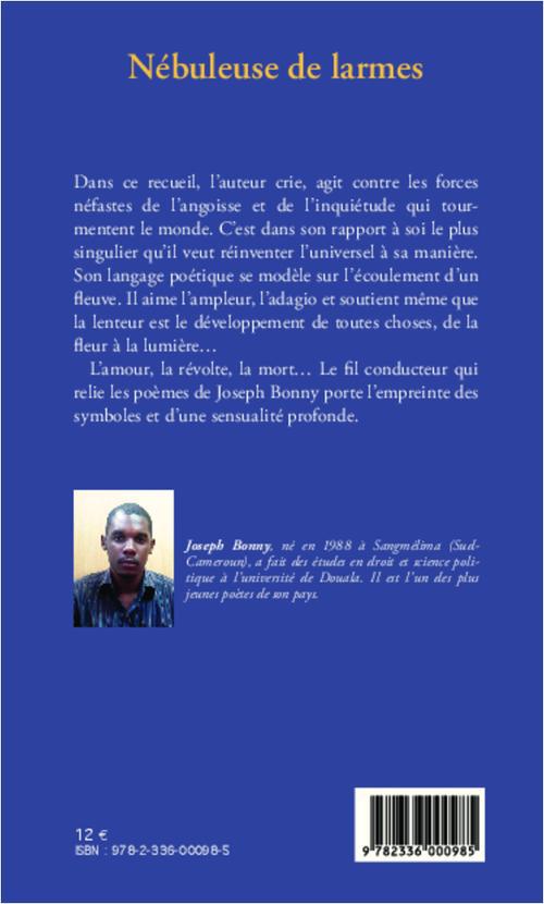 Quatrième de couverture de « NEBULEUSE DE LARMES - POEMES »