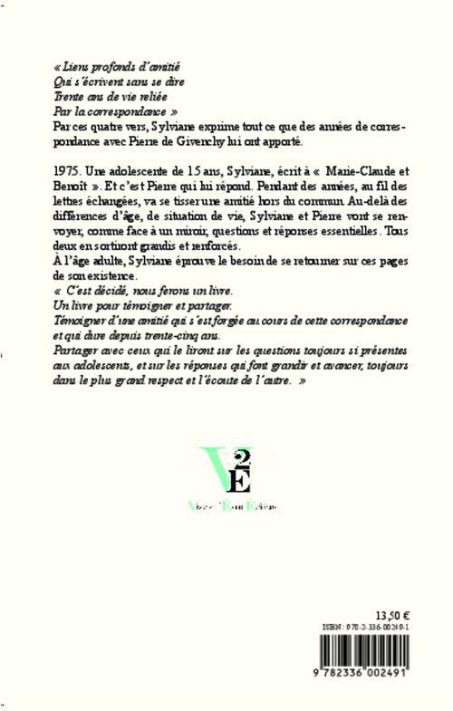 Quatrième de couverture de « HISTOIRE D'UNE CORRESPONDANCE - ELLE POUVAIT TOUT LUI DIRE... - IL POUVAIT TOUT ENTENDRE... »