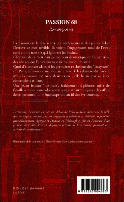 Quatrième de couverture de « PASSION 68 - ROMAN-POEME »
