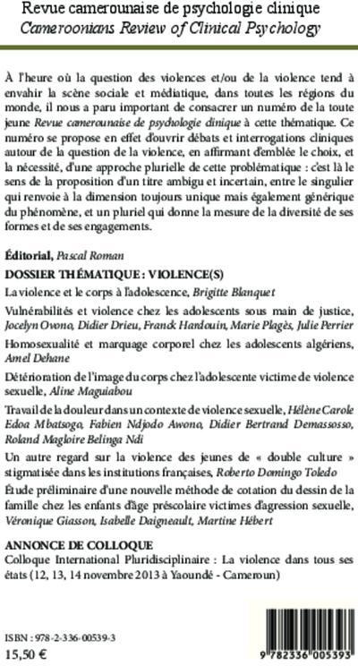Quatrième de couverture de « VIOLENCE(S) - VOL03 »