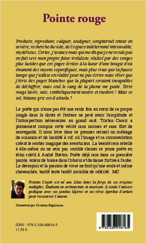 Quatrième de couverture de « POINTE ROUGE »