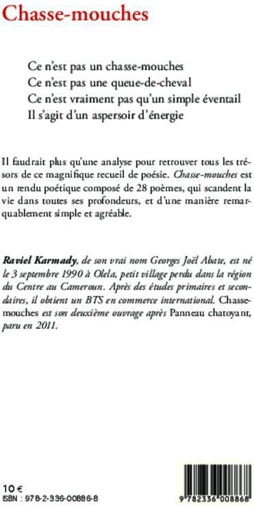 Quatrième de couverture de « CHASSE-MOUCHES - POEMES »