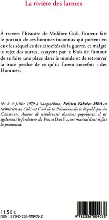 Quatrième de couverture de « LA RIVIERE DES LARMES - POEMES »