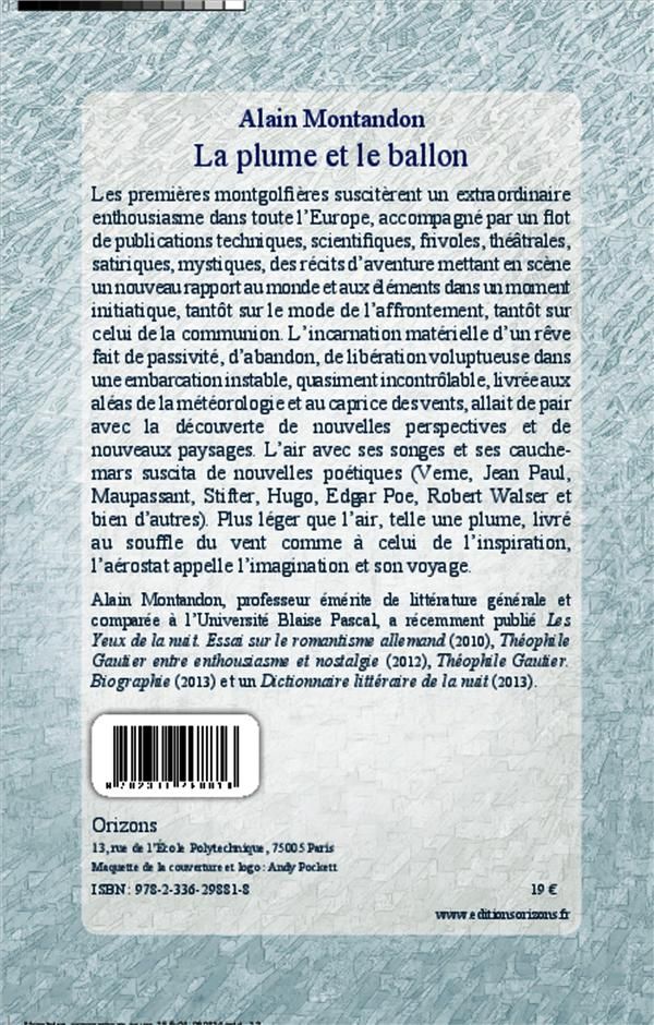 Quatrième de couverture de « LA PLUME ET LE BALLON »