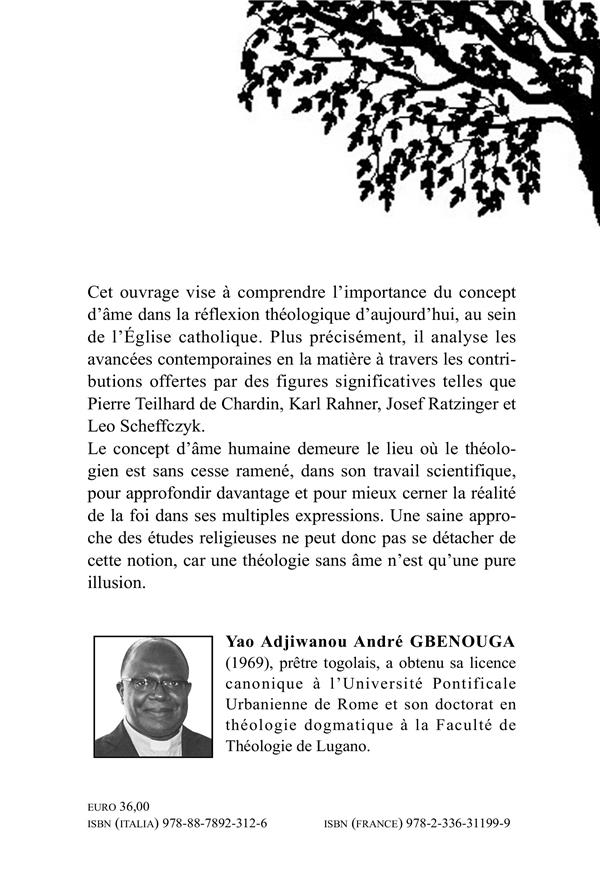 Quatrième de couverture de « LA THEOLOGIE CONTEMPORAINE ET LA NOTION D'AME HUMAINE. - ANALYSE DE LA PENSEE DE P. THEILHARD DE CHA »