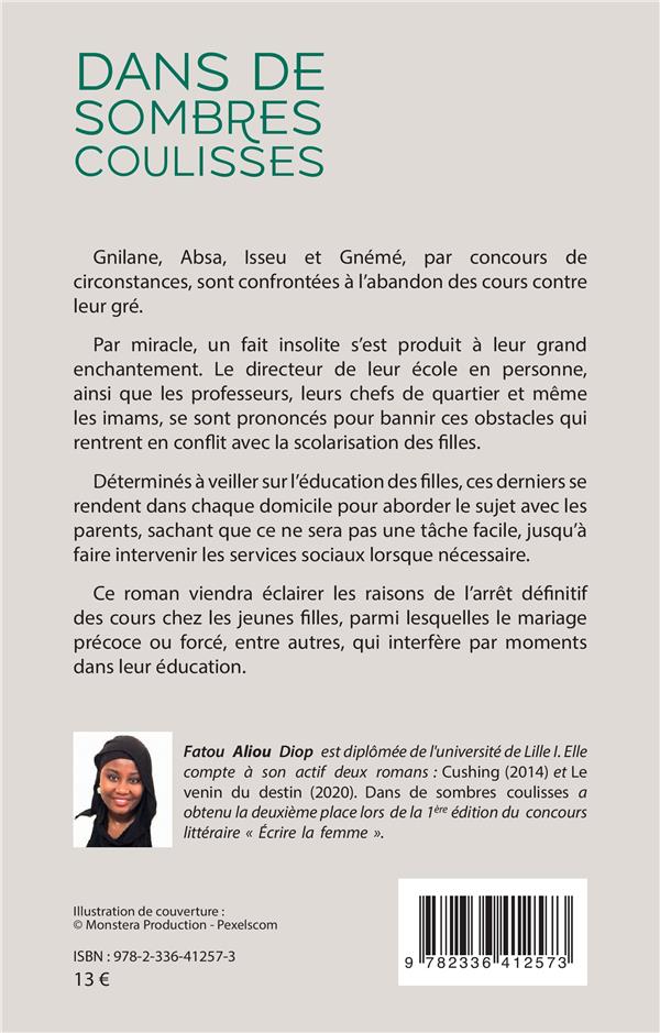 Quatrième de couverture de « DANS DE SOMBRES COULISSES »