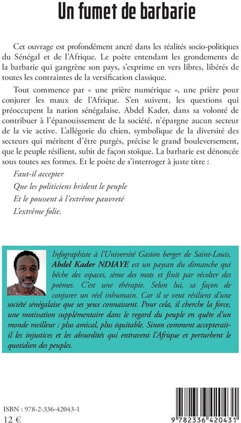 Quatrième de couverture de « UN FUMET DE BARBARIE »