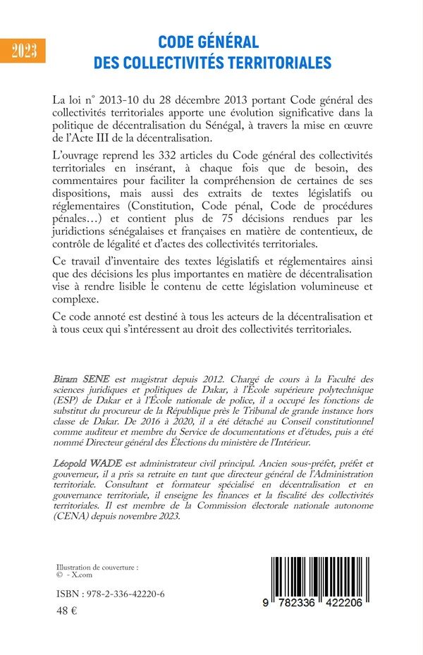 Quatrième de couverture de « Code général des collectivités territoriales : Annoté - 2023 »