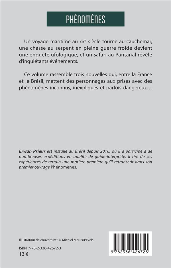 Quatrième de couverture de « PHENOMENES »