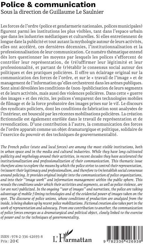 Quatrième de couverture de « POLICE & COMMUNICATION - VOL53 - EDITION BILINGUE »