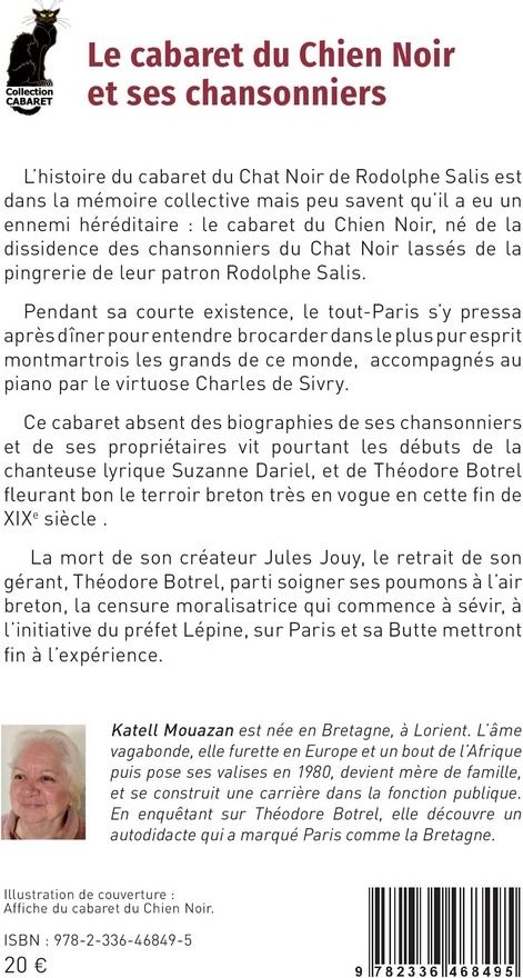 Quatrième de couverture de « Le cabaret du Chien noir et ses chansonniers »
