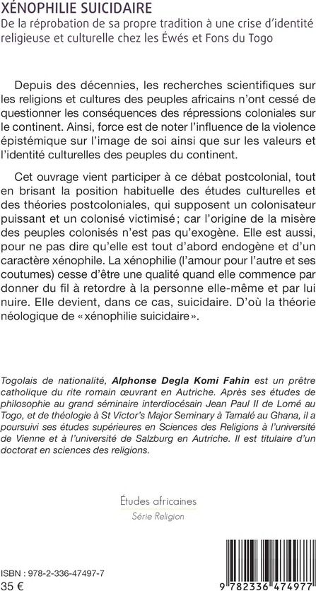 Quatrième de couverture de « XENOPHILIE SUICIDAIRE - DE LA REPROBATION DE SA PROPRE TRADITION A UNE CRISE DIDENTITE RELIGIEUSE ET »