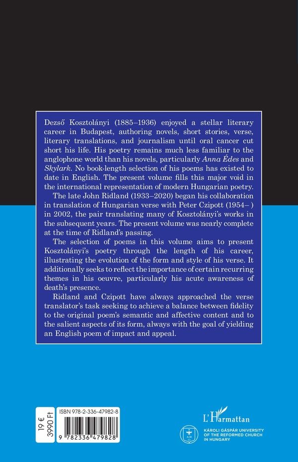 Quatrième de couverture de « INEBRIATE OF DAWN - SELECTED POEMS »