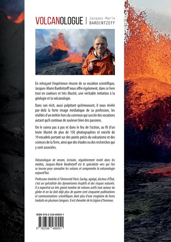 Quatrième de couverture de « Volcanologue »
