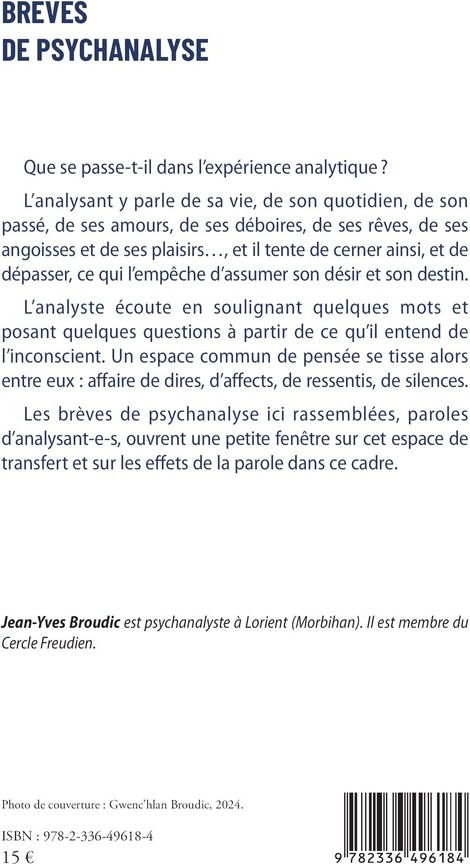 Quatrième de couverture de « BREVES DE PSYCHANALYSE »
