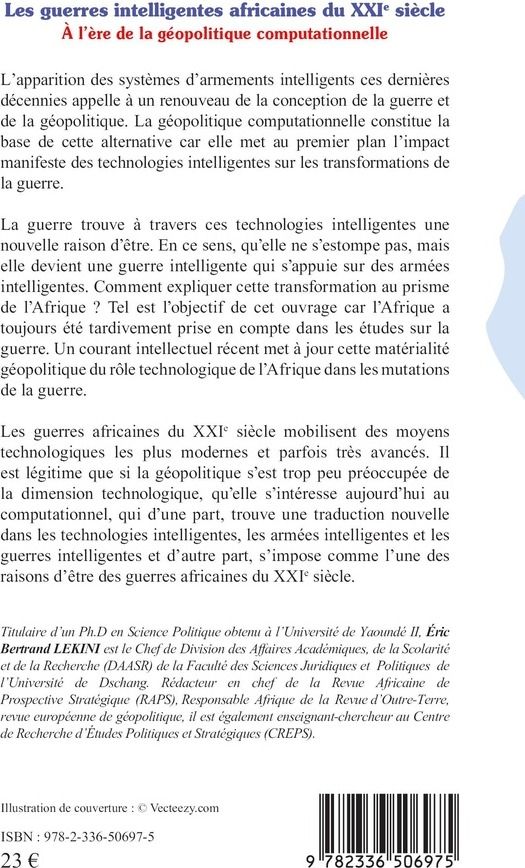 Quatrième de couverture de « Les guerres intelligentes africaines du XXIe siècle : à l'ère de la géopolitique computationnelle »