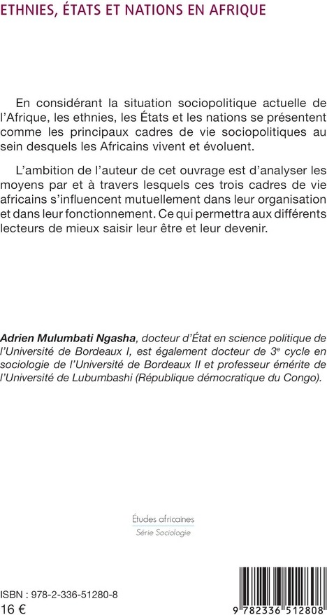 Quatrième de couverture de « Éthnies, États et nations en Afrique »