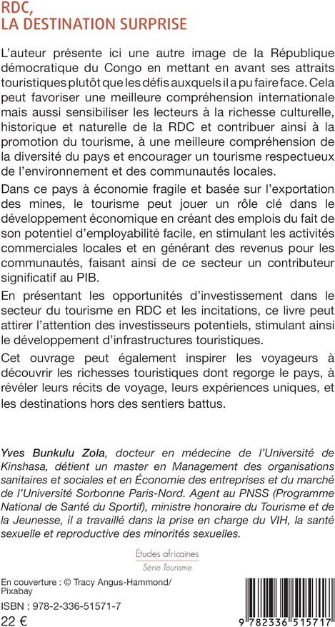 Quatrième de couverture de « RDC, la destination surprise »