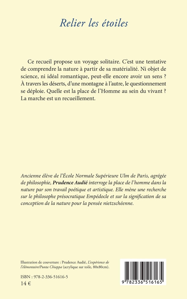 Quatrième de couverture de « Relier les étoiles »