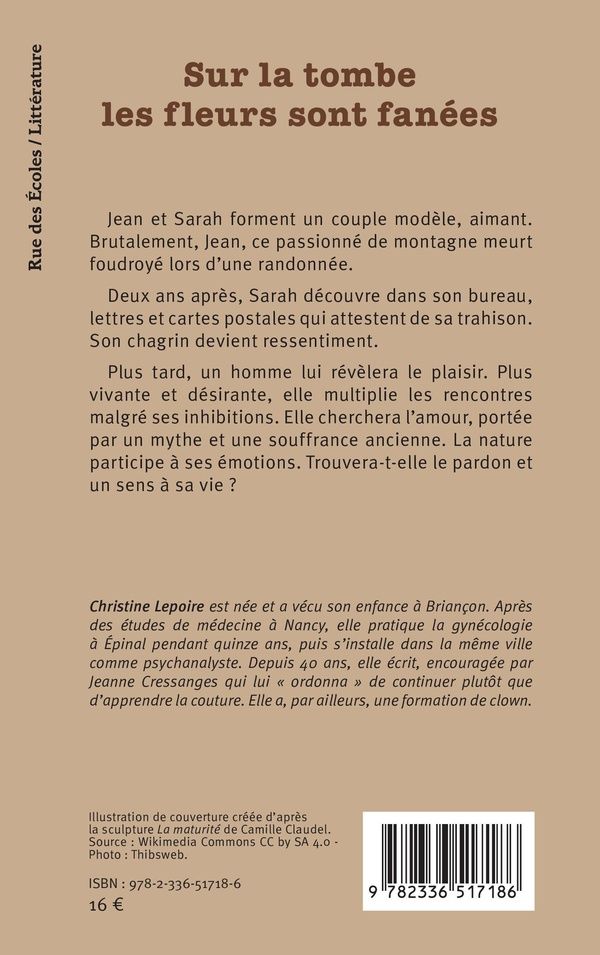 Quatrième de couverture de « Sur la tombe les fleurs sont fanées : roman »
