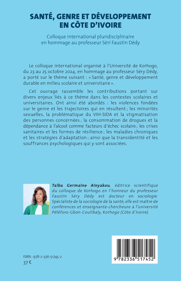 Quatrième de couverture de « Santé, genre et développement en Côte d'Ivoire »